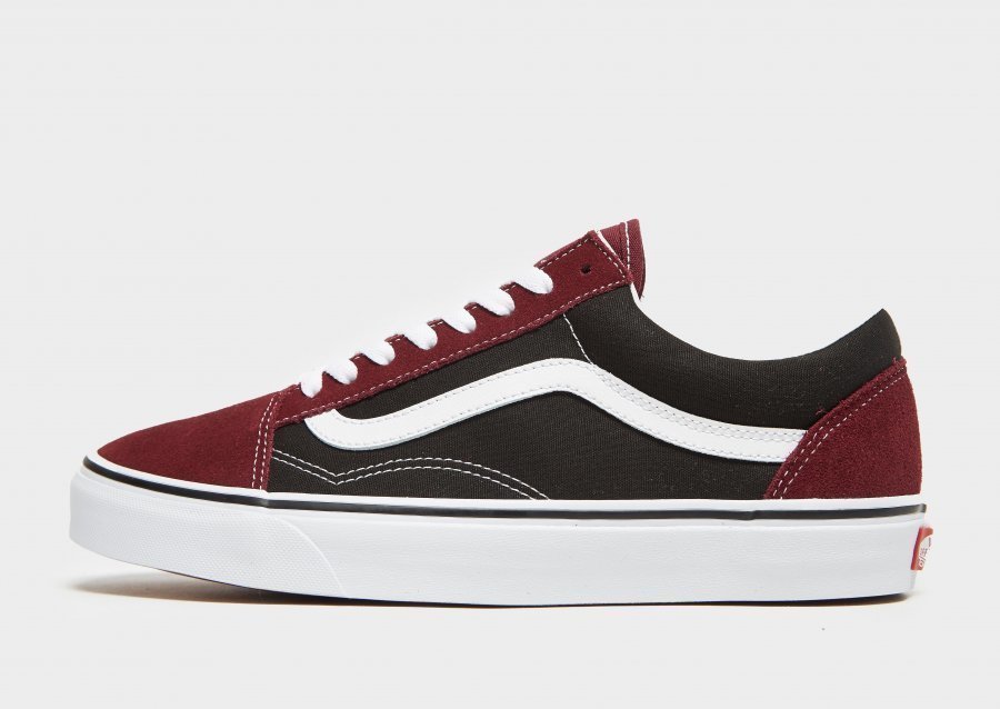 burgundy black vans